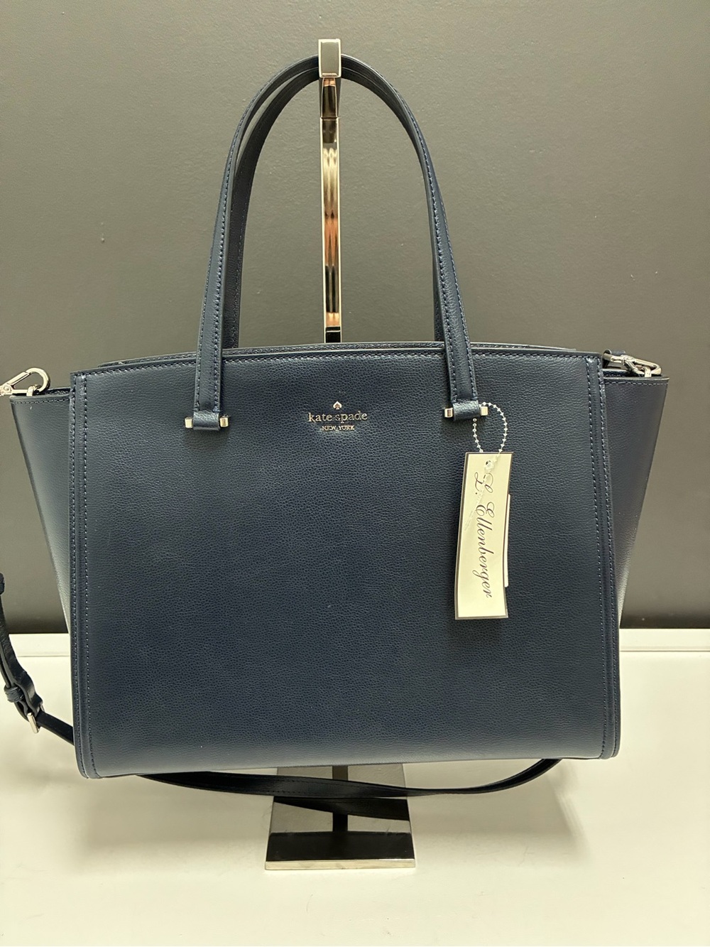 kate spade NWT Navy Leather Tote Bag